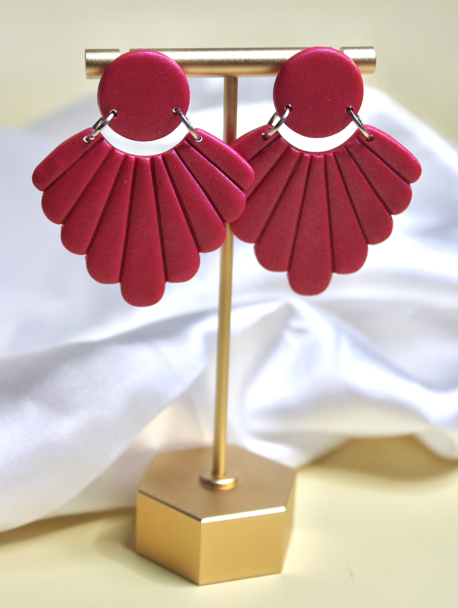 Hope, Handmade lightweight clay earrings and sensitive skin friendly jewelry - Kreativ Studio