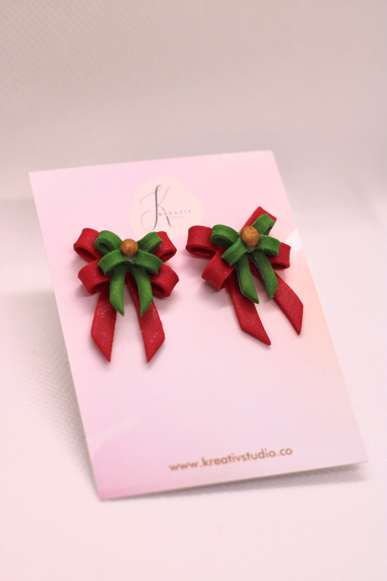 Red&Green Ribbon Polymer Clay