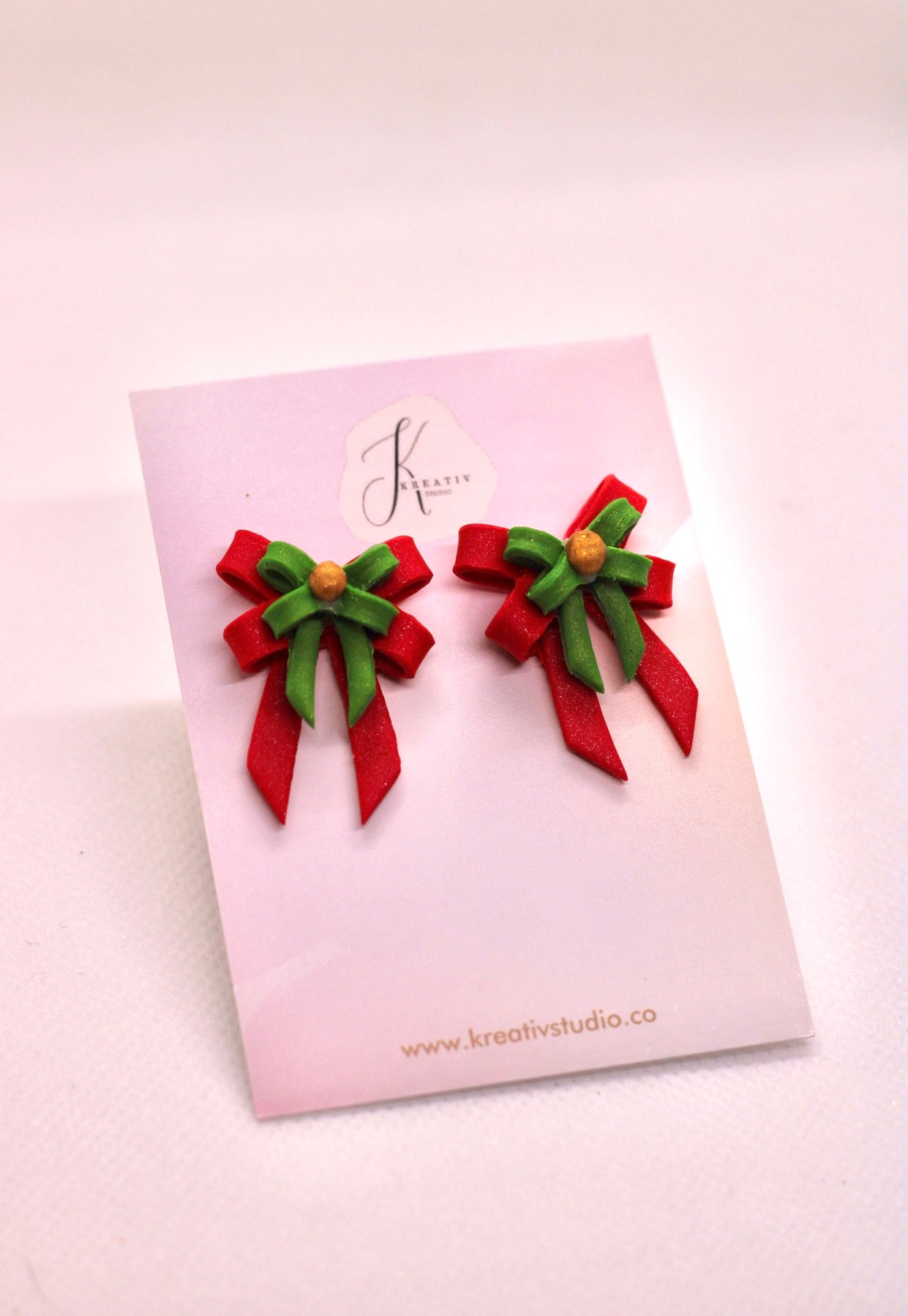 Red&Green Ribbon Polymer Clay