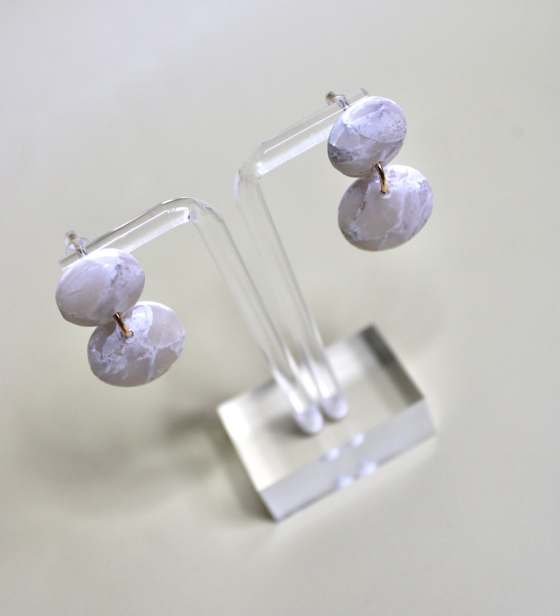 Sophia, Handmade lightweight clay earrings and sensitive skin friendly jewelry - Kreativ Studio