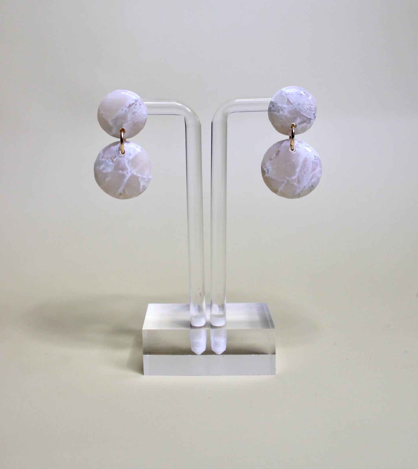 Sophia, Handmade lightweight clay earrings and sensitive skin friendly jewelry - Kreativ Studio