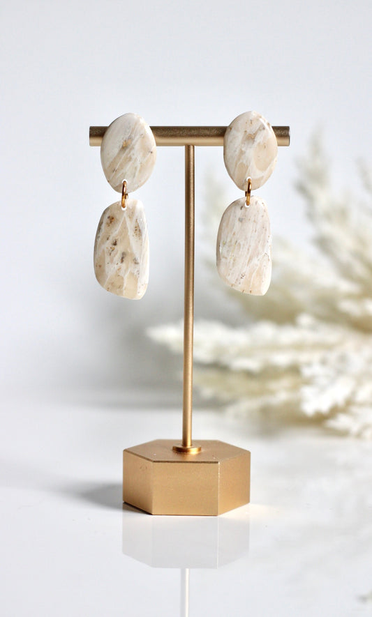 Ella, Handmade lightweight clay earrings and sensitive skin friendly jewelry