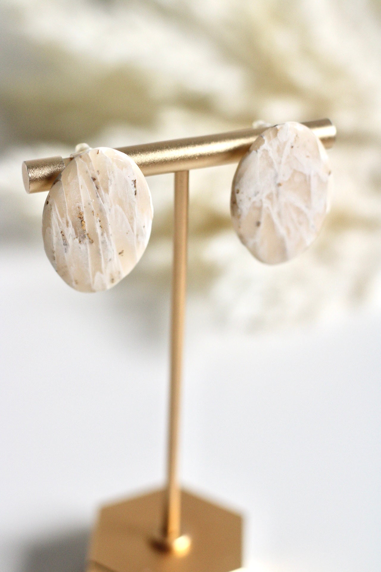 Alice, Artisan-crafted earrings made of lightweight polymer clay and suitable for sensitive skin