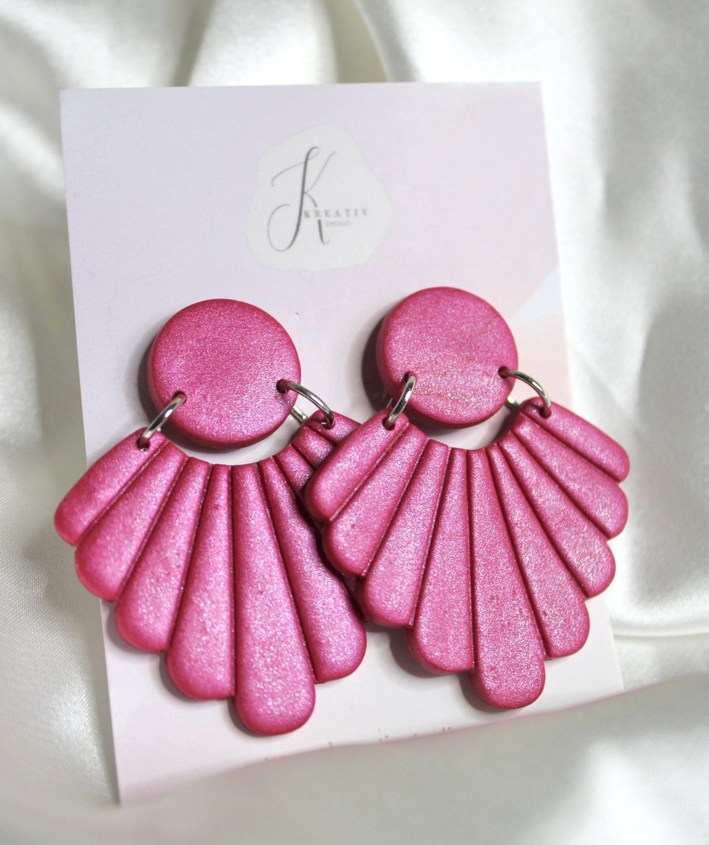 Hope, Handmade lightweight clay earrings and sensitive skin friendly jewelry - Kreativ Studio