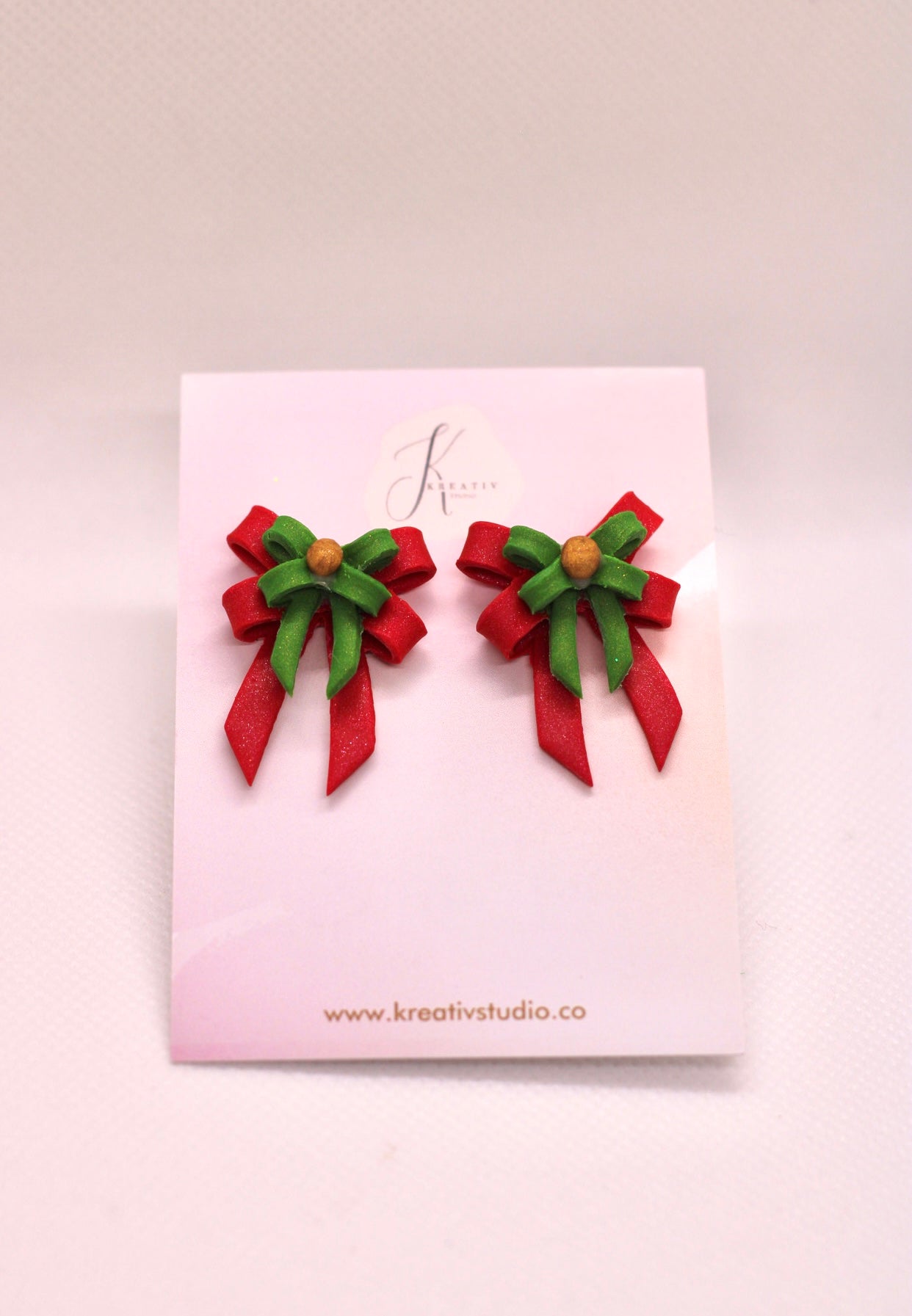 Red&Green Ribbon Polymer Clay