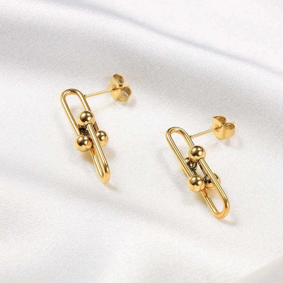 Olive, premium chain link earrings - Kreativ Studio