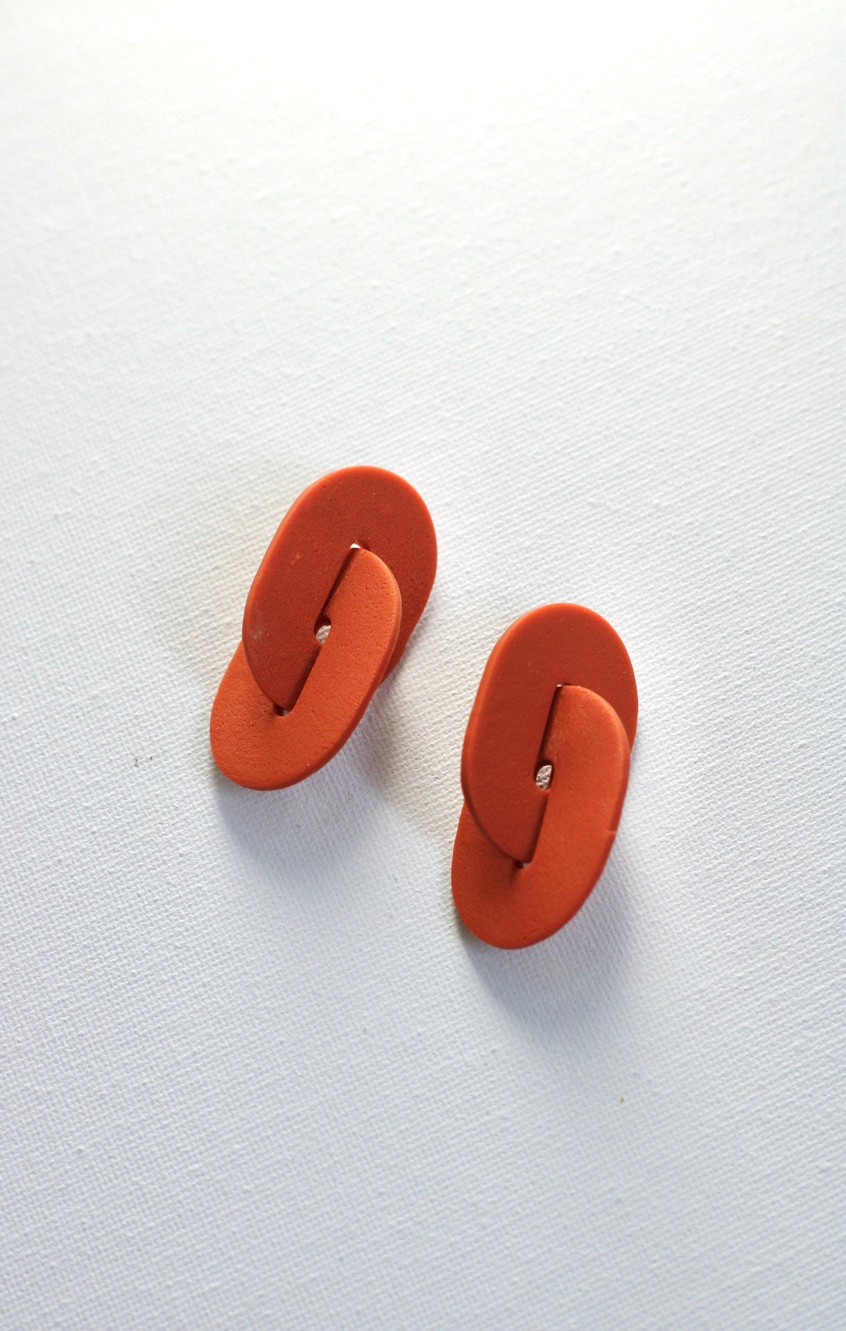 Amanda (Tangelo) Polymer clay earrings