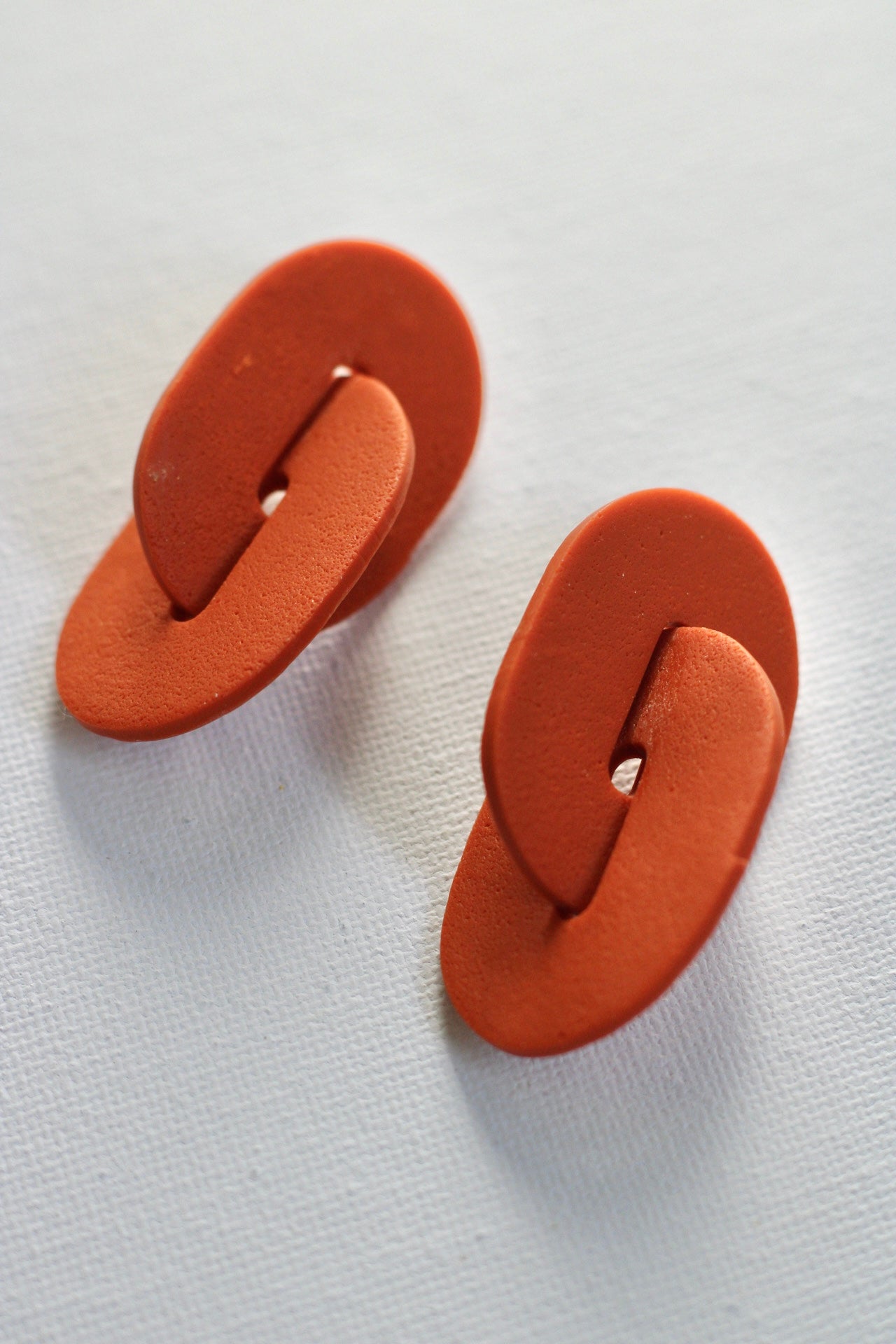 Amanda (Tangelo) Polymer clay earrings